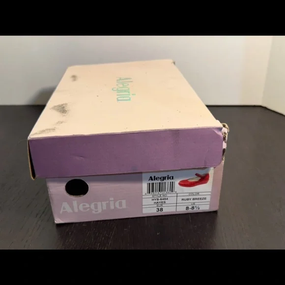 Alegria Hayes Ruby Breeze Mary Jane Wedge Heel Shoes Red Womans EU 38/US 8-8.5 - Picture 15 of 16